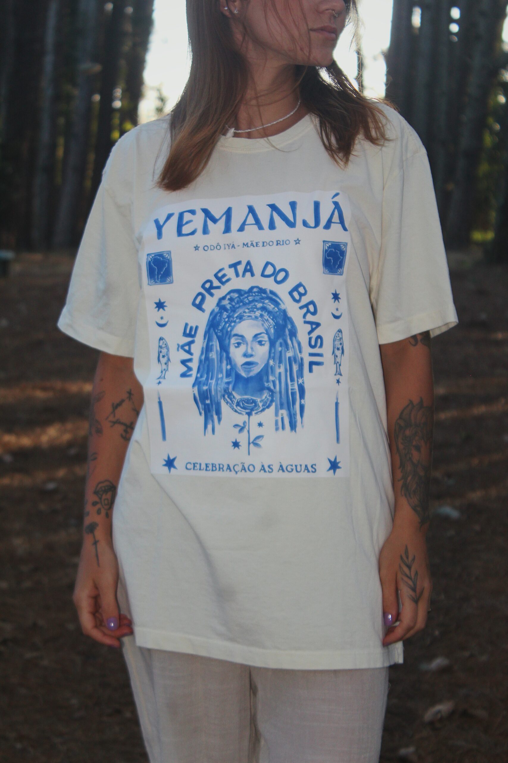 CAMISETA YEMANJÁ OFF WHITE