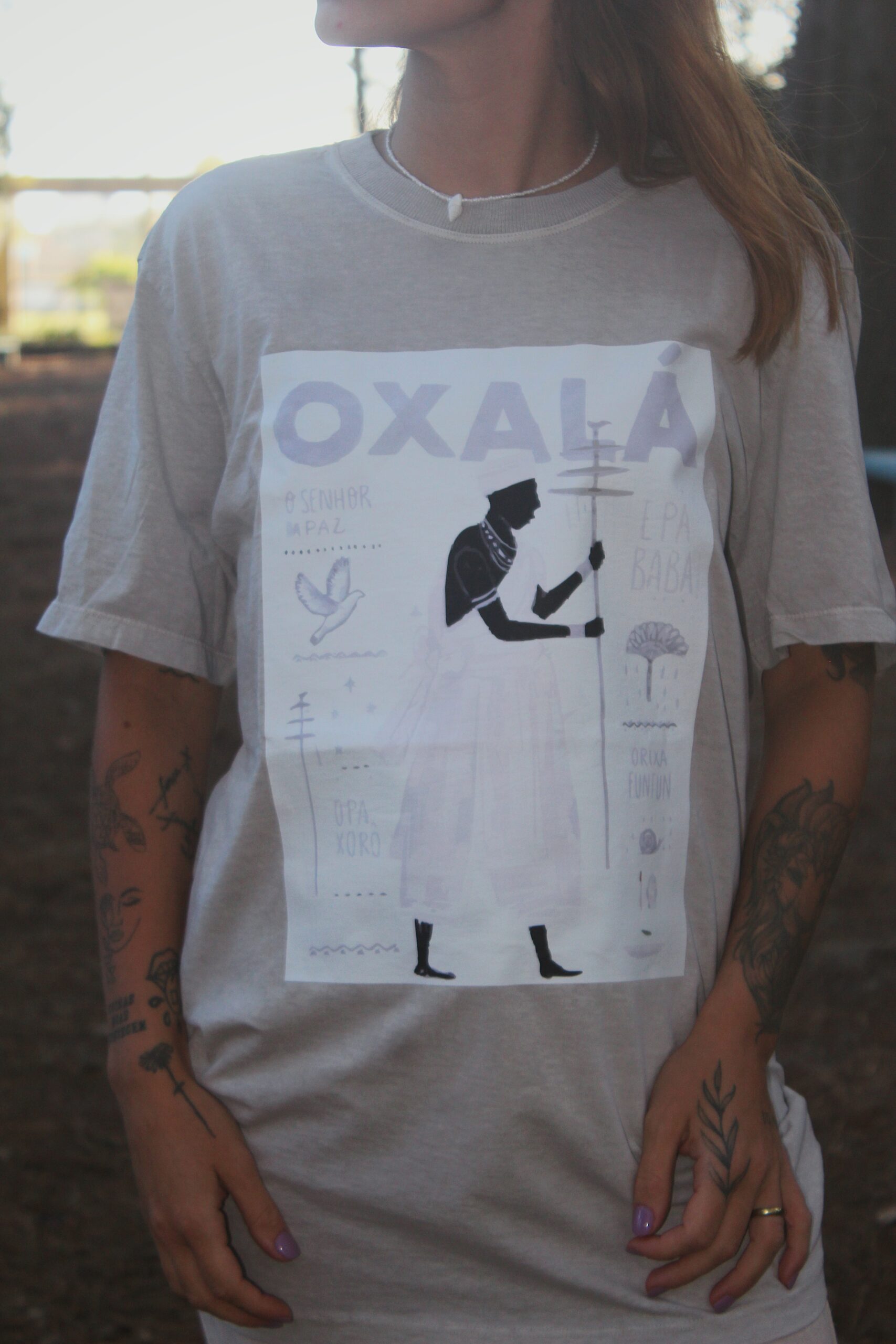 CAMISETA OXALÁ CREME