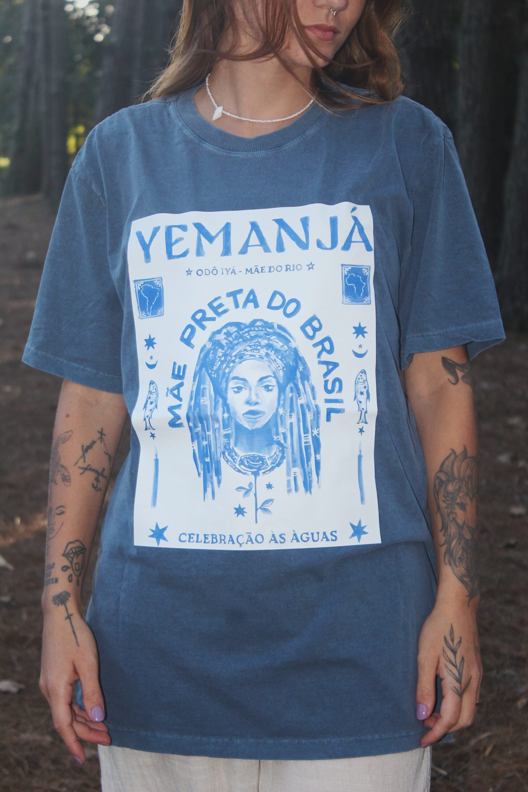 CAMISETA YEMANJÁ AZUL
